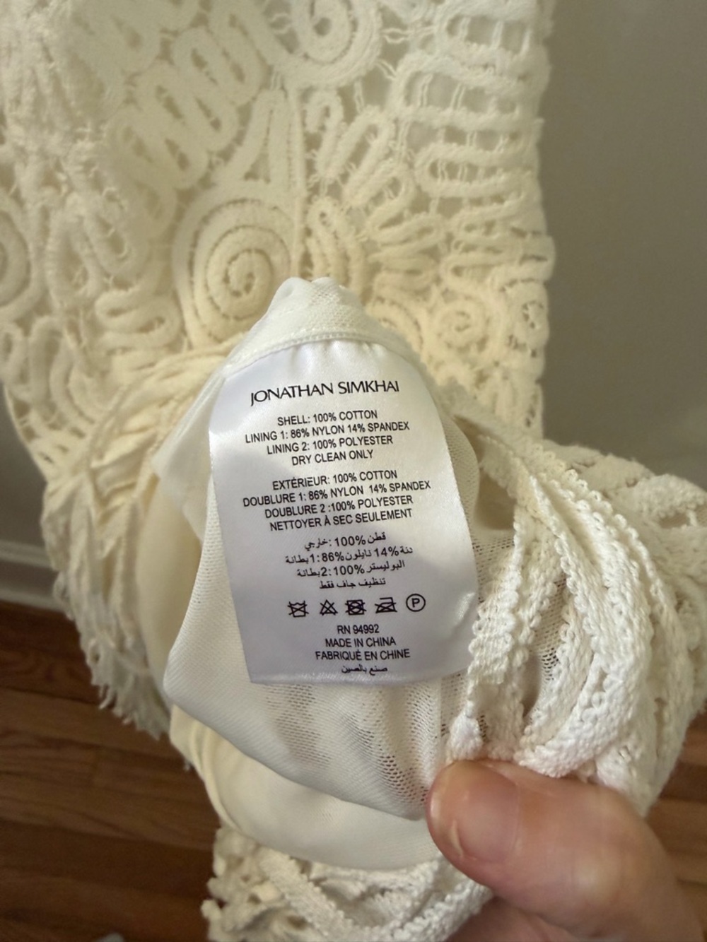Jonathan Simkhai White Crochet Halter Fringe Midi Dress - Picture 8 of 8